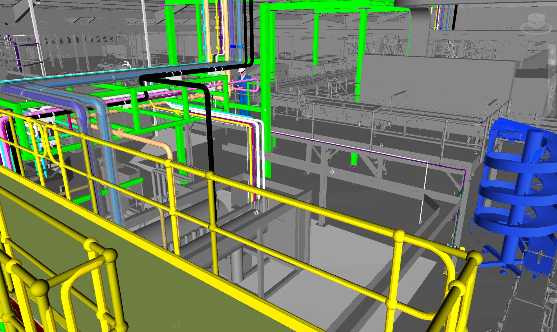 Federated 3D services model of a production facility